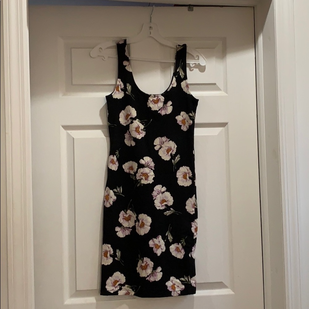 black floral dress